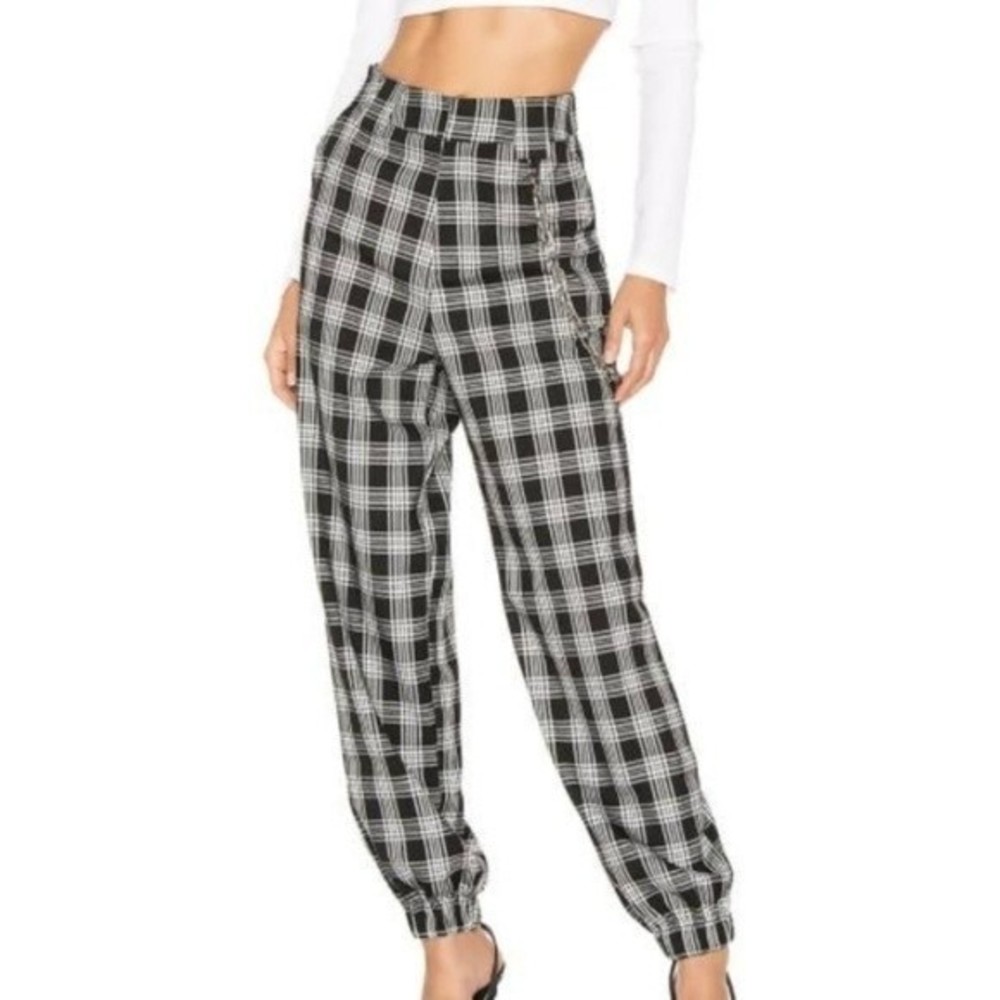I.Am.Gia Black And White Plaid Cobain Pants